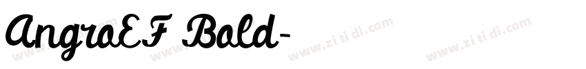 AngroEF Bold字体转换